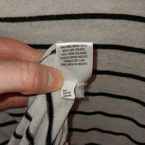 Xhilaration Flowy Poncho-Style Top, Cream/Black Stripes, sz M, GUC! - Picture 13 of 13